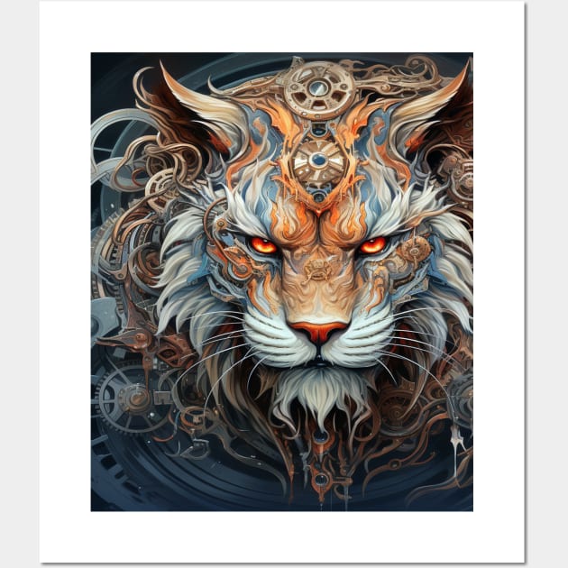 Steampunk Tiger Wall Art by tfortwo